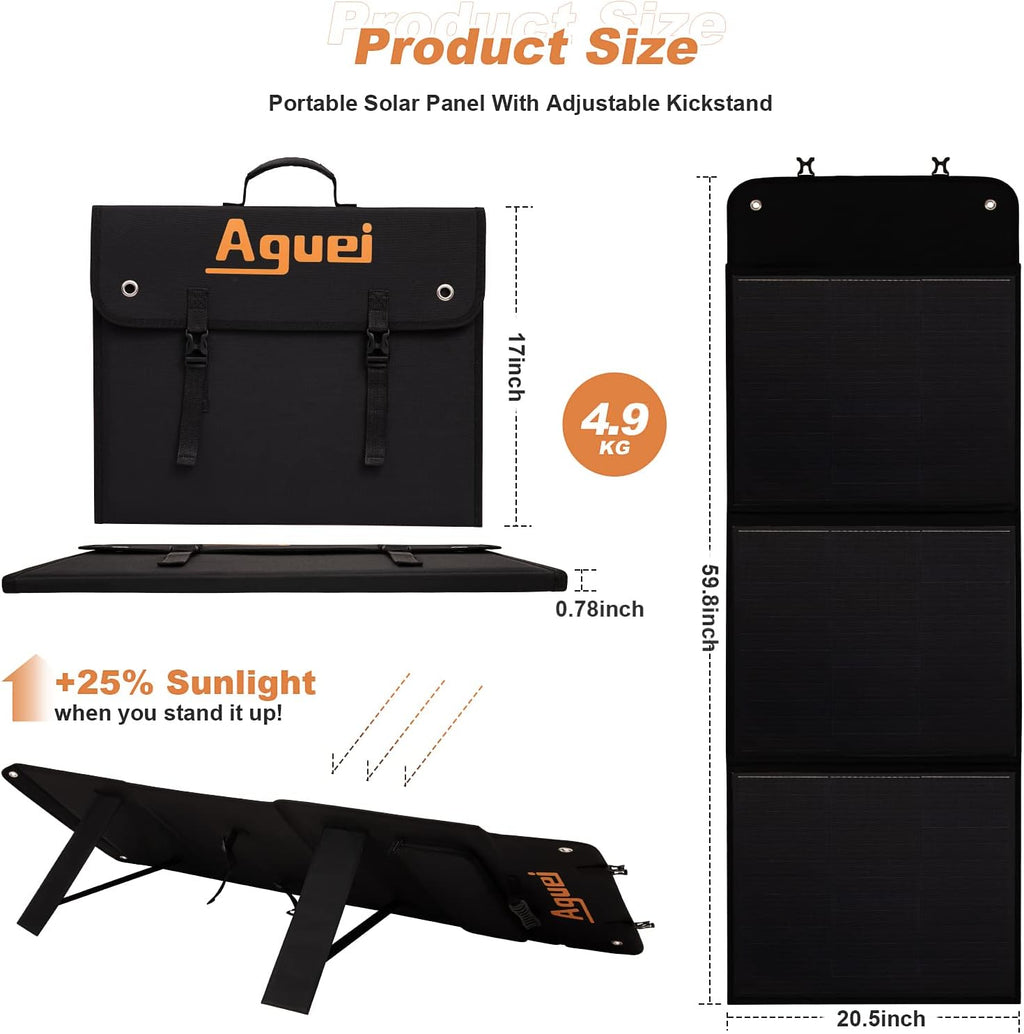 120W Foldable Monocrystalline Solar Panel with USB L1220