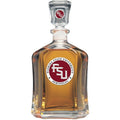 Red Logo Glass Decanter with Pewter N324