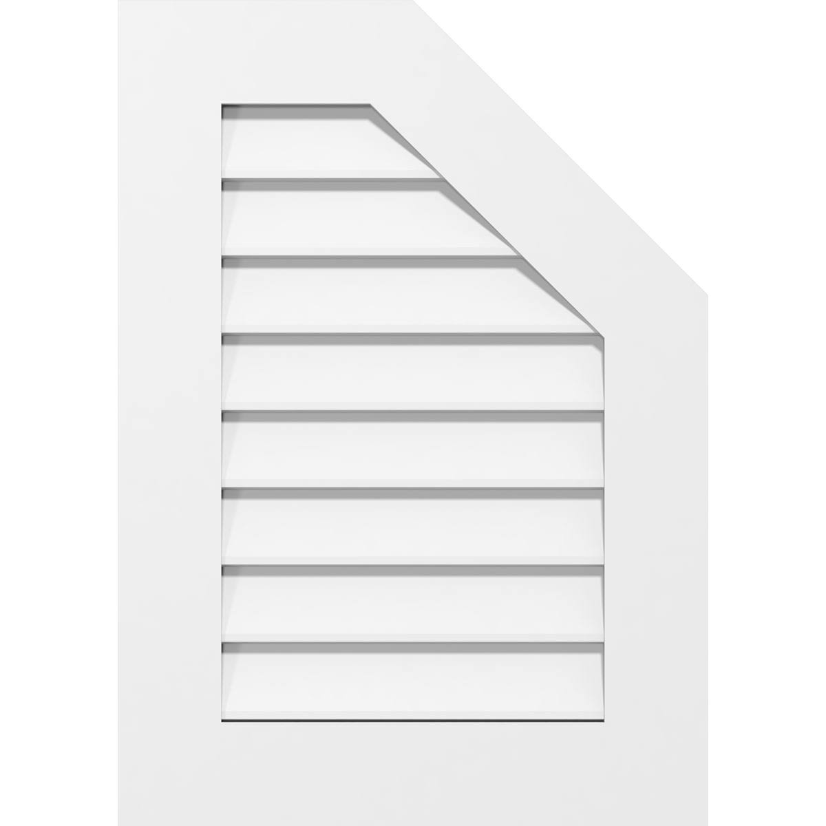 Half Octagon Top Right Surface Mount PVC Gable Vent J727
