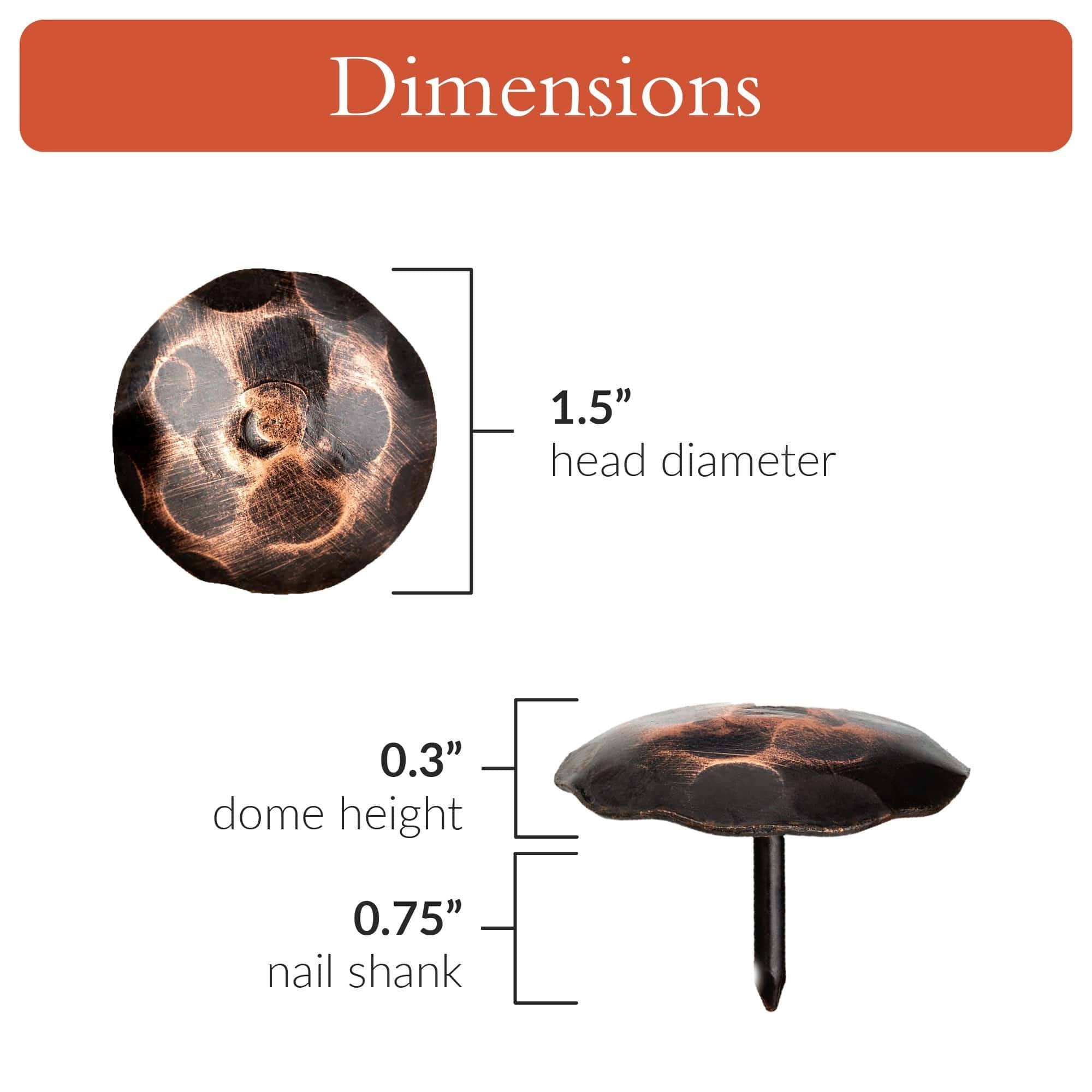 1.5x22 Round Iron Decorative Nail Clavos J8538