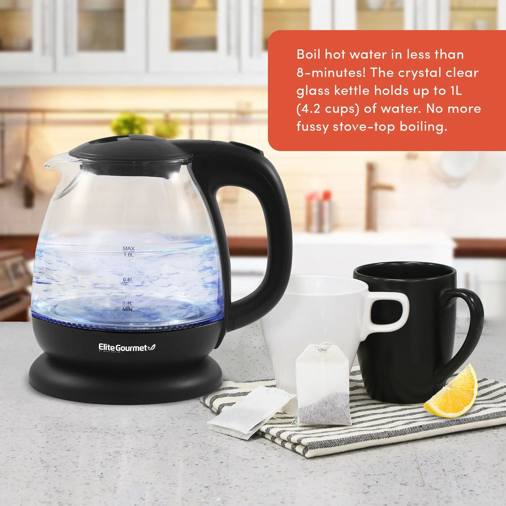 Black Electric Glass Water Kettle T856363