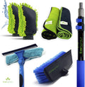 1.5-to-4 Foot Car Wash Kit with Extension Pole, Scrub Brush Pro, Swivel Squeegee, Carwash Mitts, Microfiber Towels U95837