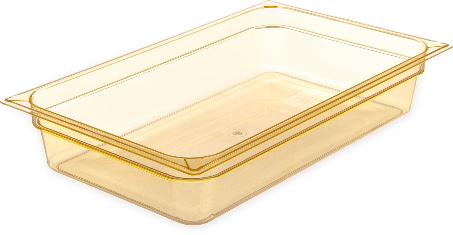 High-Heat Full-Size Food Pan, 12.7 qt, 20-3/4 x 12-3/4 x 4", Amber, Case of 6 W9797
