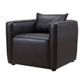 Gray Faux Leather Accent Chair I4022