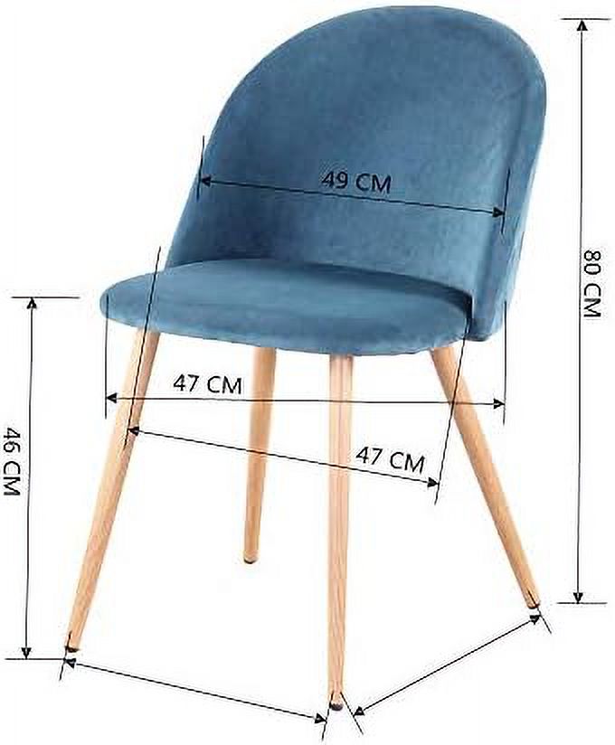 Blue Velvet Upholstered Dining Side Chairs K522034