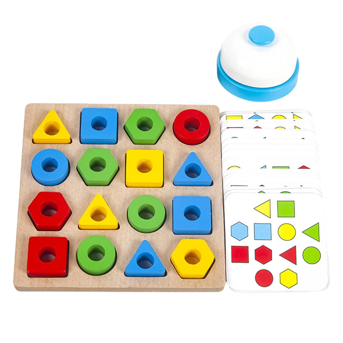 Wood Geometric Shape Matching Stacking Toys Educational Toys for Toddlers C96963