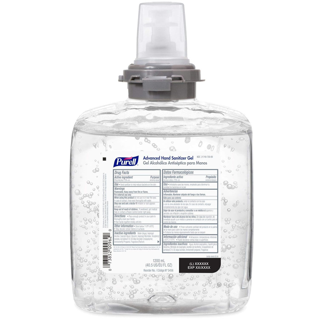 Purell Advanced Hand Sanitizer Gel Refill, 1200 mL, Pack of 4 F88480