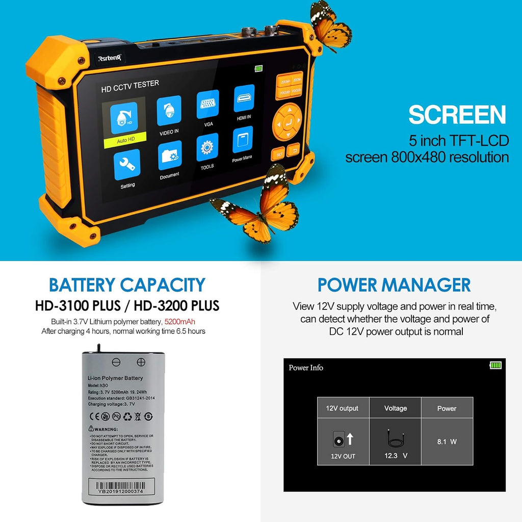 5 inch TFT-LCD CCTV Tester Camera Monitor G242564