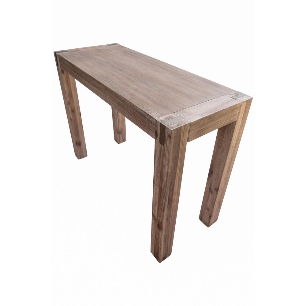 Brushed Driftwood Acacia Wood Media Console Table Z4201