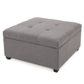 Dark Gray Fabric Storage Ottoman W333578