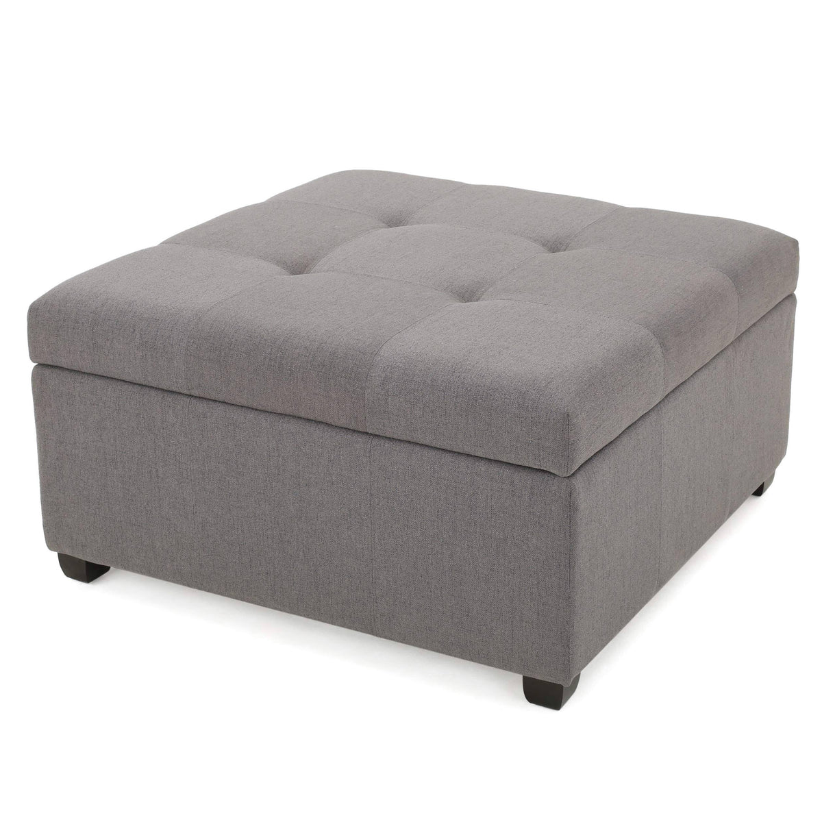 Dark Gray Fabric Storage Ottoman W333578