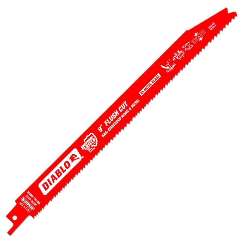 9 in. 10/14 Teeth per in. Flush Cutting Reciprocating Saw Blade (50-Pack) Z654347