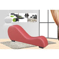 Red Faux Leather Relaxation Chaise N7691