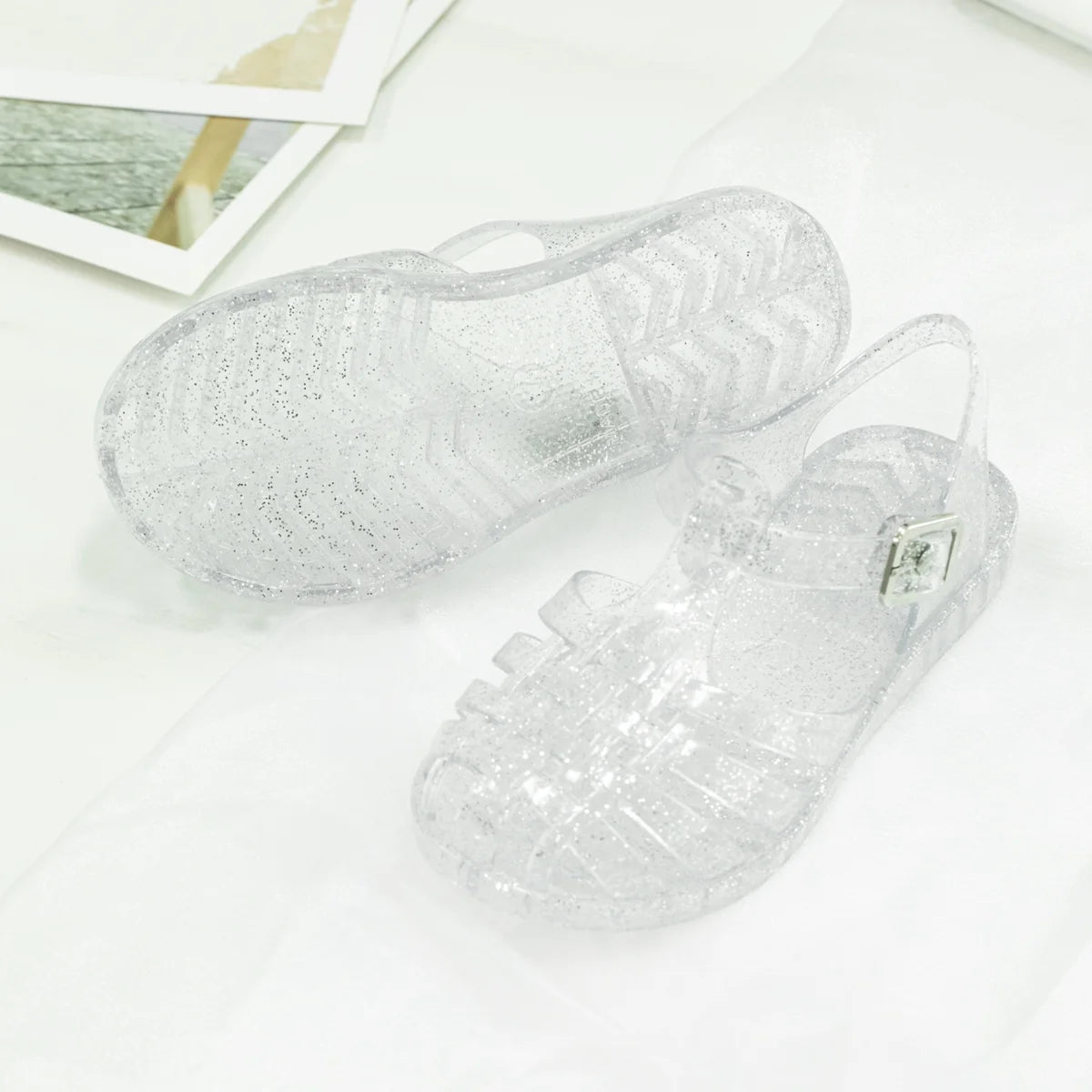 Toddler Girls Closed Toe Jelly Sandals Mary Jane Flat N89208