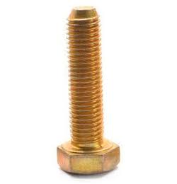3/8 inch-16 x 4 3/4 inch Coarse Thread Grade 8 Hex Cap Screw, Alloy Steel Yellow Zinc Plated, Pk 112 Z373087