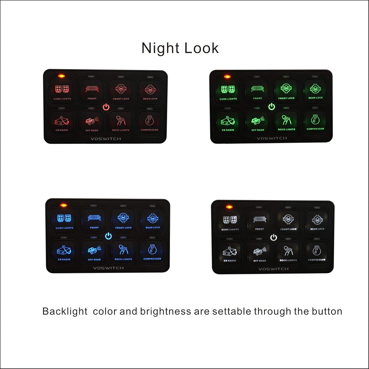 8 Gang Programmable Switch Panel Power Control System M57630