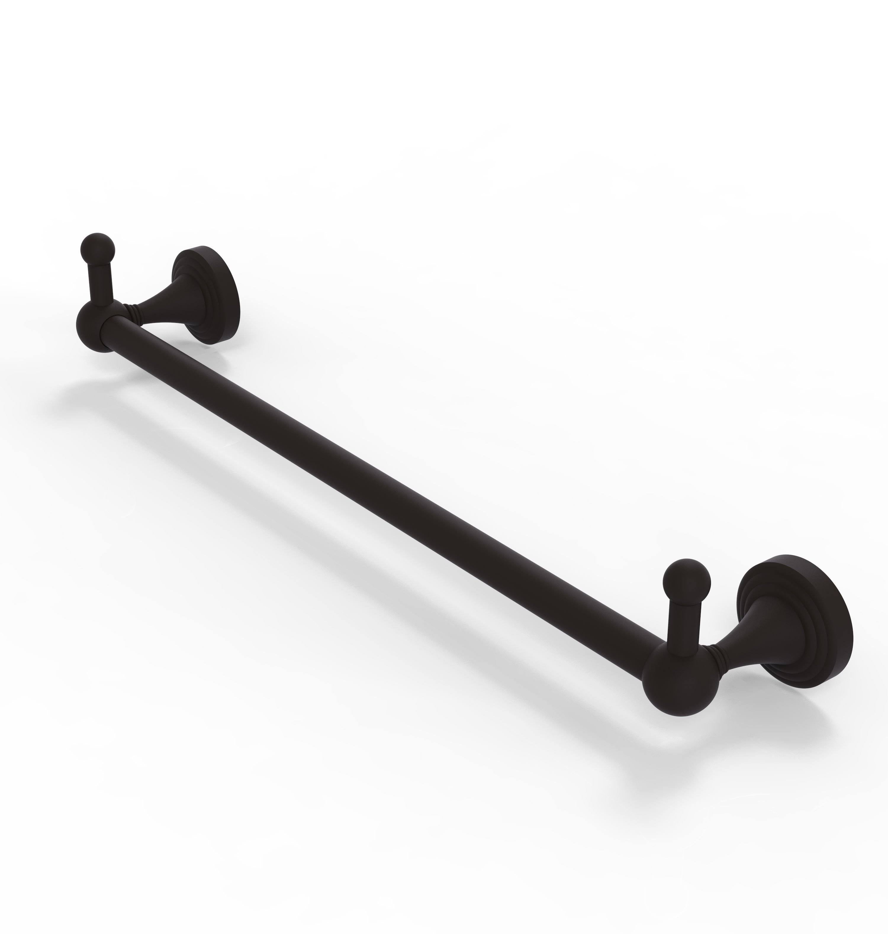 Oil Rubbed Bronze 24 Inch Towel Bar with Integrated Hooks G54836