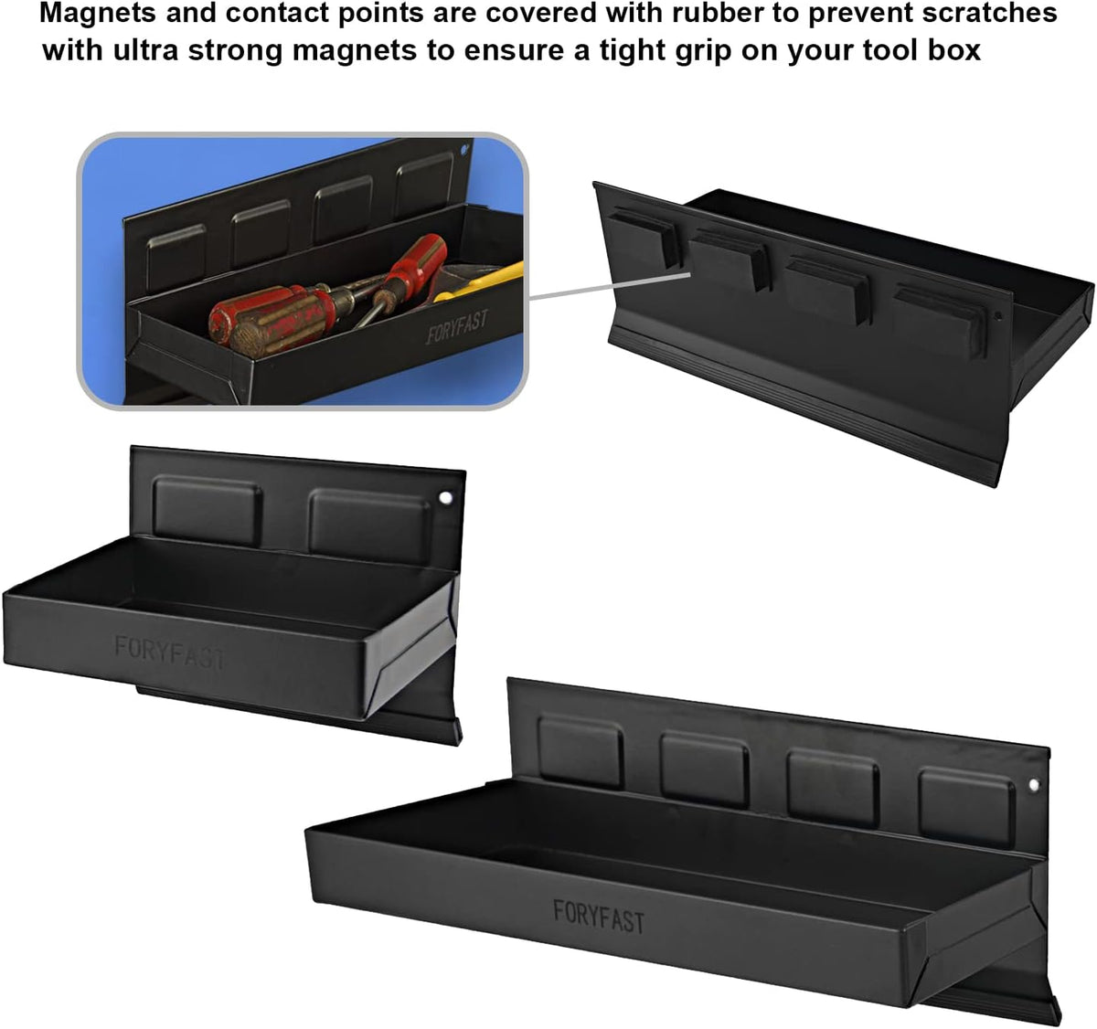 Magnetic Toolbox Tray Set, 4-piece, Pack of 2 Q460