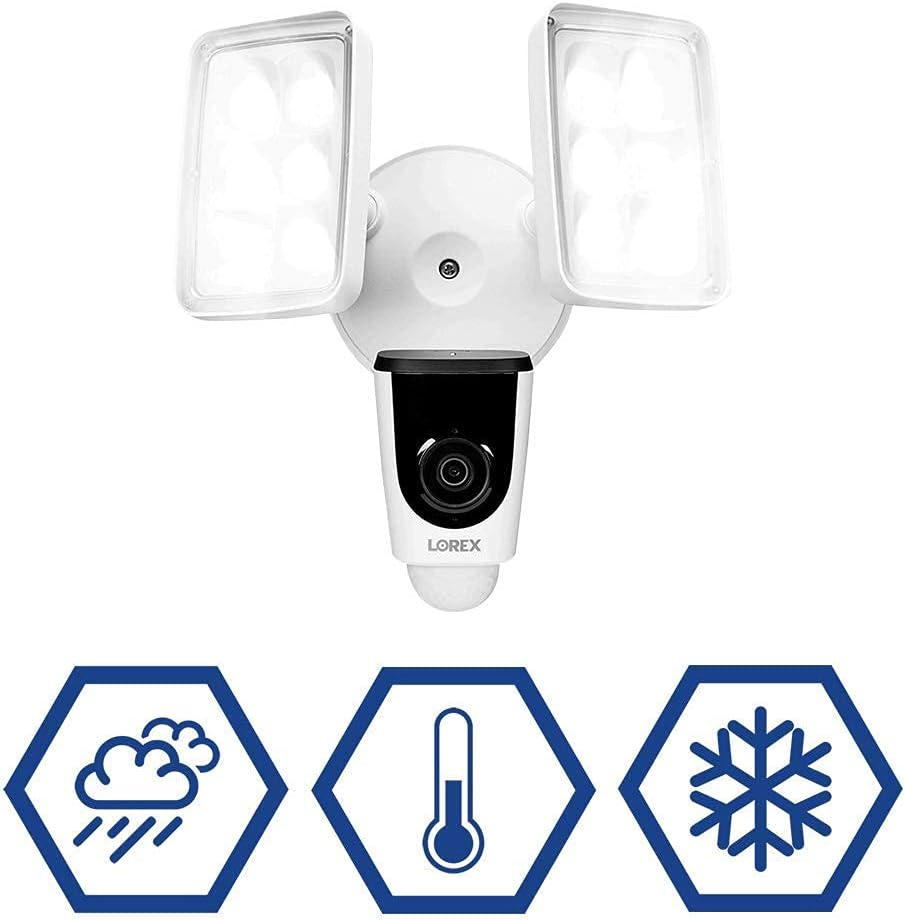1080p Wi-Fi Dual Floodlight Camera with 32GB microSD Card B7827