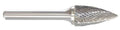 Carbide Bur, Flame, 5/8 in, 1/4 Shank B18722