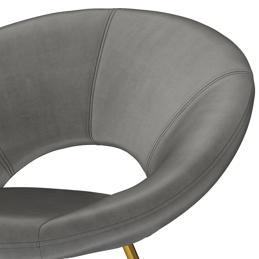 Gray Velvet Accent Chair V1279
