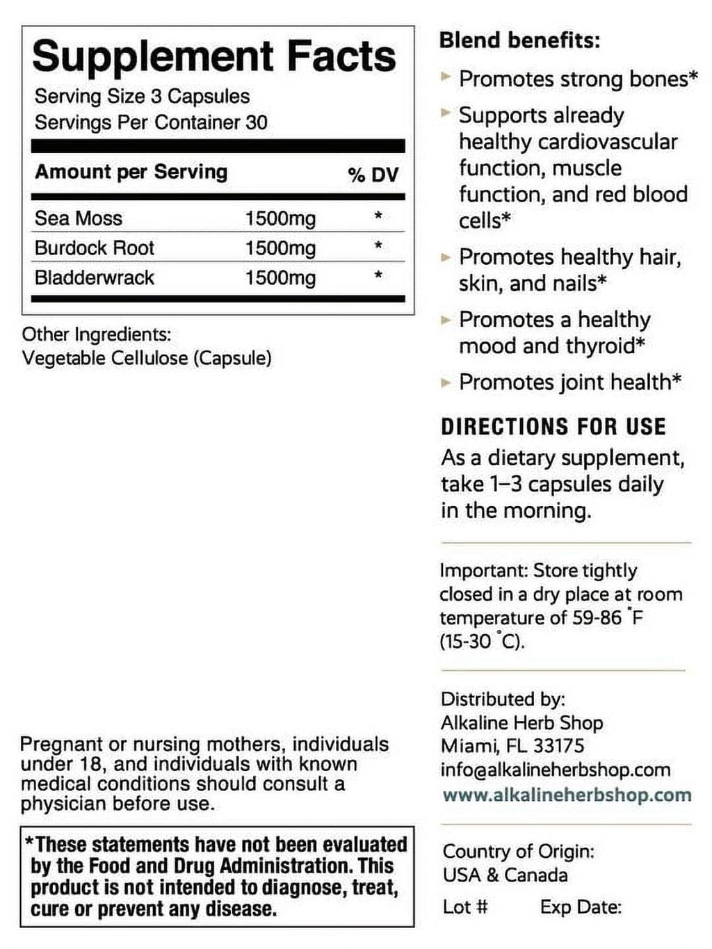 90 Capsules Supplement B708654