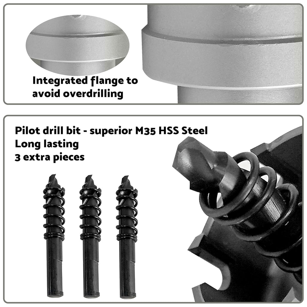 Carbide Hole Saw Kit for Metal, 7 Pcs X99239