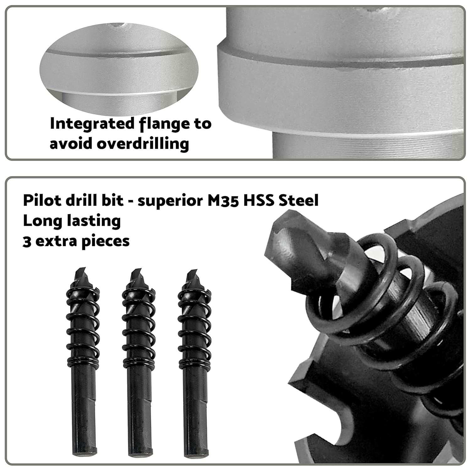 Carbide Hole Saw Kit for Metal, 7 Pcs X99239